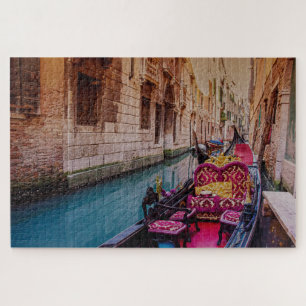 Puzzle Canal avec gondole traditionnelle à Venise, Italie