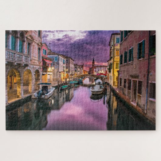 Puzzle Canal de Venise Sous Ciel Violet (Horizontal)