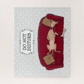 Puzzle Canapé Greyhound (fawn) Chien Lazy Dormir Drôle (Vertical)