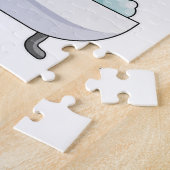 Puzzle Canard à la baignade avec baignoire et mousse (Côté)