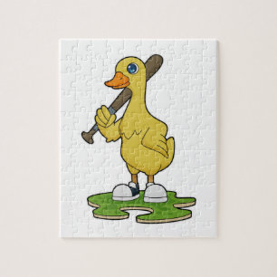 Puzzle Canard au baseball avec batte de baseball