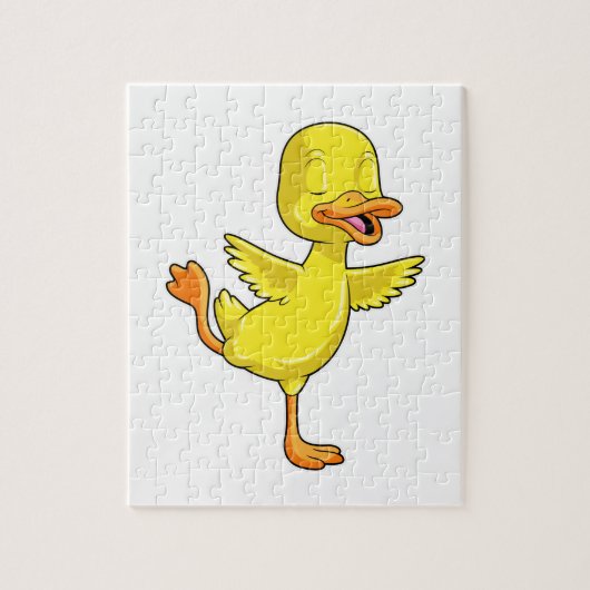 Puzzle Canard au Yoga Fitness sur une jambe (Vertical)