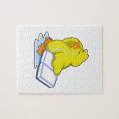 Puzzle Canard avec livre (Horizontal)