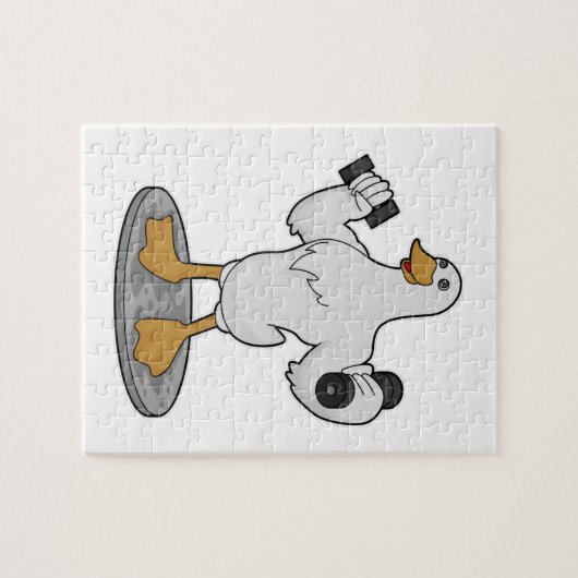 Puzzle Canard comme Bodybuilder avec des cloches (Horizontal)