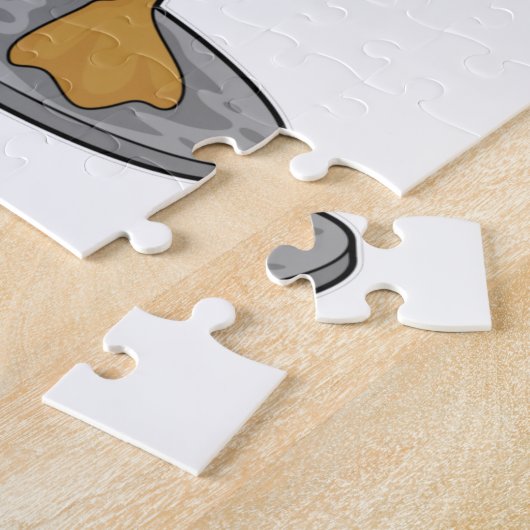 Puzzle Canard comme Bodybuilder avec des cloches (Côté)