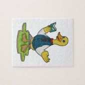 Puzzle Canard comme enseignant avec livre (Horizontal)