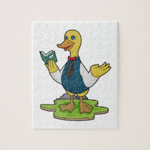 Puzzle Canard comme enseignant avec livre