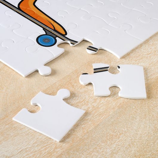 Puzzle Canard comme patineur avec skateboard (Côté)
