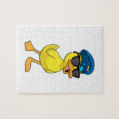Puzzle Canard comme pilote avec casquette pilote (Horizontal)