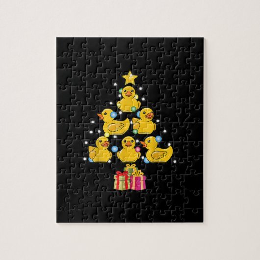 Puzzle Canard en caoutchouc Noël Arbre canard canard Noël (Vertical)