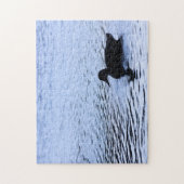 Puzzle Canard solitaire Silhouette Faune Eau Des Ondes Ph (Vertical)