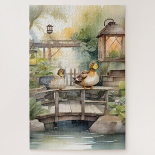 Puzzle Canards De Couleur D'Eau Sur Un Pont
