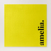 Puzzle Canary Jaune Couleur Solide Nom élégant (Vertical)