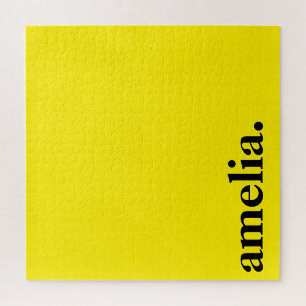 Puzzle Canary Jaune Couleur Solide Nom élégant