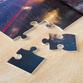 Puzzle Canaux d'Amsterdam la nuit (Côté)