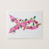 Puzzle Cancer du sein - Éclairage de Noël Ruban (Horizontal)