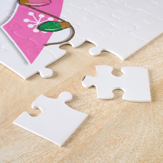 Puzzle Cancer du sein - Éclairage de Noël Ruban (Côté)