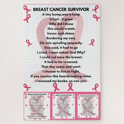 Puzzle CANCER DU SEIN SURVIVANT Wall Art (Vertical)