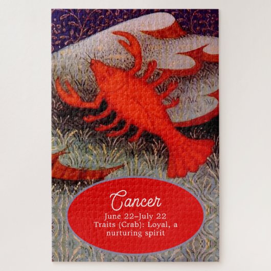 Puzzle Cancer le crabe signe zodiaque fête d'anniversaire (Vertical)