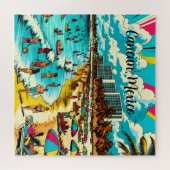 Puzzle Cancun, Mexique avec une Vibe pop art (Horizontal)