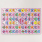 Puzzle Candy Hearts messages personnalisés Valentine (Horizontal)