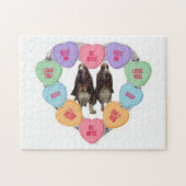 Puzzle Candy Love Hearts With Bassets (Horizontal)