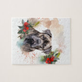 Puzzle Cane Corso Christmas Wreath Festive Pup (Horizontal)