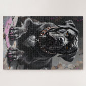 Puzzle Cane Corso Devoted Guardian Heart Charm Valentine (Horizontal)