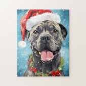 Puzzle Cane Corso peinture de Noël (Vertical)