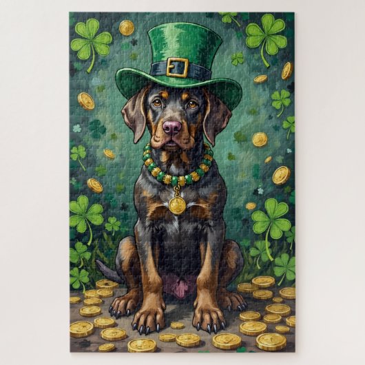 Puzzle Cane Corso St Patrick’s Day Chien Chanceux (Vertical)