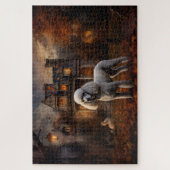 Puzzle Caniche Halloween Effrayant (Vertical)