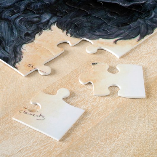 Puzzle Caniche noir (Côté)