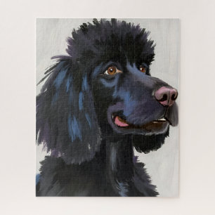Puzzle Caniche noir Art de compagnie aquarelle Chien