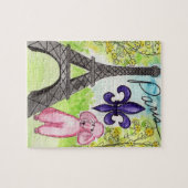 Puzzle Caniche rose à Paris (Horizontal)