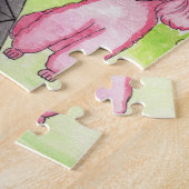 Puzzle Caniche rose à Paris (Côté)