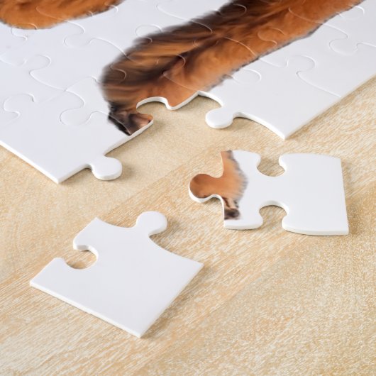 Puzzle caniche rouge (Côté)