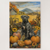 Puzzle Canne Corso Chien Moisson Automne Thankgiving (Vertical)