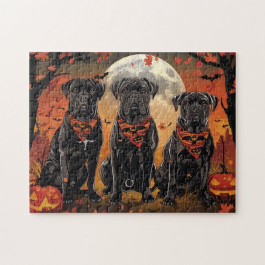 Puzzle Canne Corso Halloween Éffrayant (Horizontal)