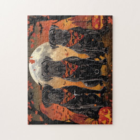 Puzzle Canne Corso Halloween Éffrayant (Vertical)