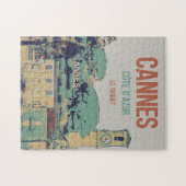 Puzzle Cannes Côte d'Azur Le Suquet illustration France (Horizontal)