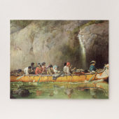 Puzzle Canoë manipulé par les Voyageurs traversant une ca (Horizontal)