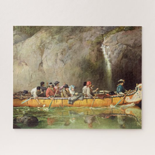 Puzzle Canoë manipulé par les Voyageurs traversant une ca (Horizontal)