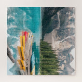 Puzzle Canoes on Moraine Lake Banff National Park Canada (Horizontal)