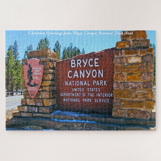 Puzzle Canyon Bryce Utah. Vœux de Noël (Horizontal)