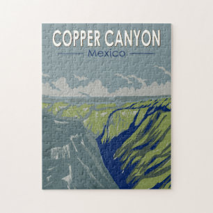 Puzzle Canyon de cuivre art de voyage vintage Mexique