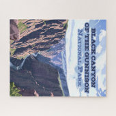 Puzzle Canyon noir du parc national Gunnison CO (Horizontal)