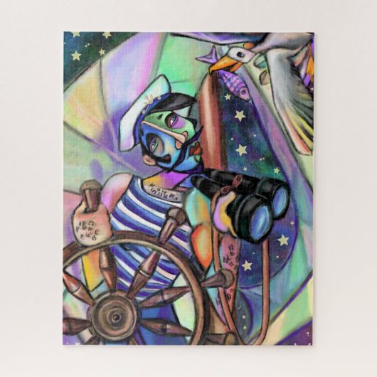 Puzzle Capitaine de Nuit Style Art Peinture originale (Vertical)