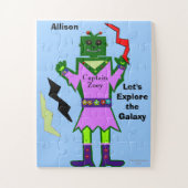 Puzzle Capitaine Zoey Girl Robot Roses Fleurs en tenue (Vertical)