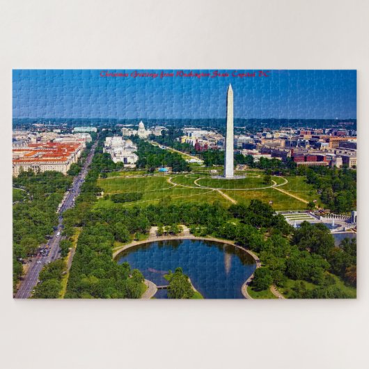 Puzzle Capitale de l'État de Washington DC. Vœux de Noël (Horizontal)