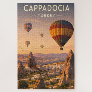 Puzzle 🎈 Cappadoce Turquie Vue de la vallée en montgolfi